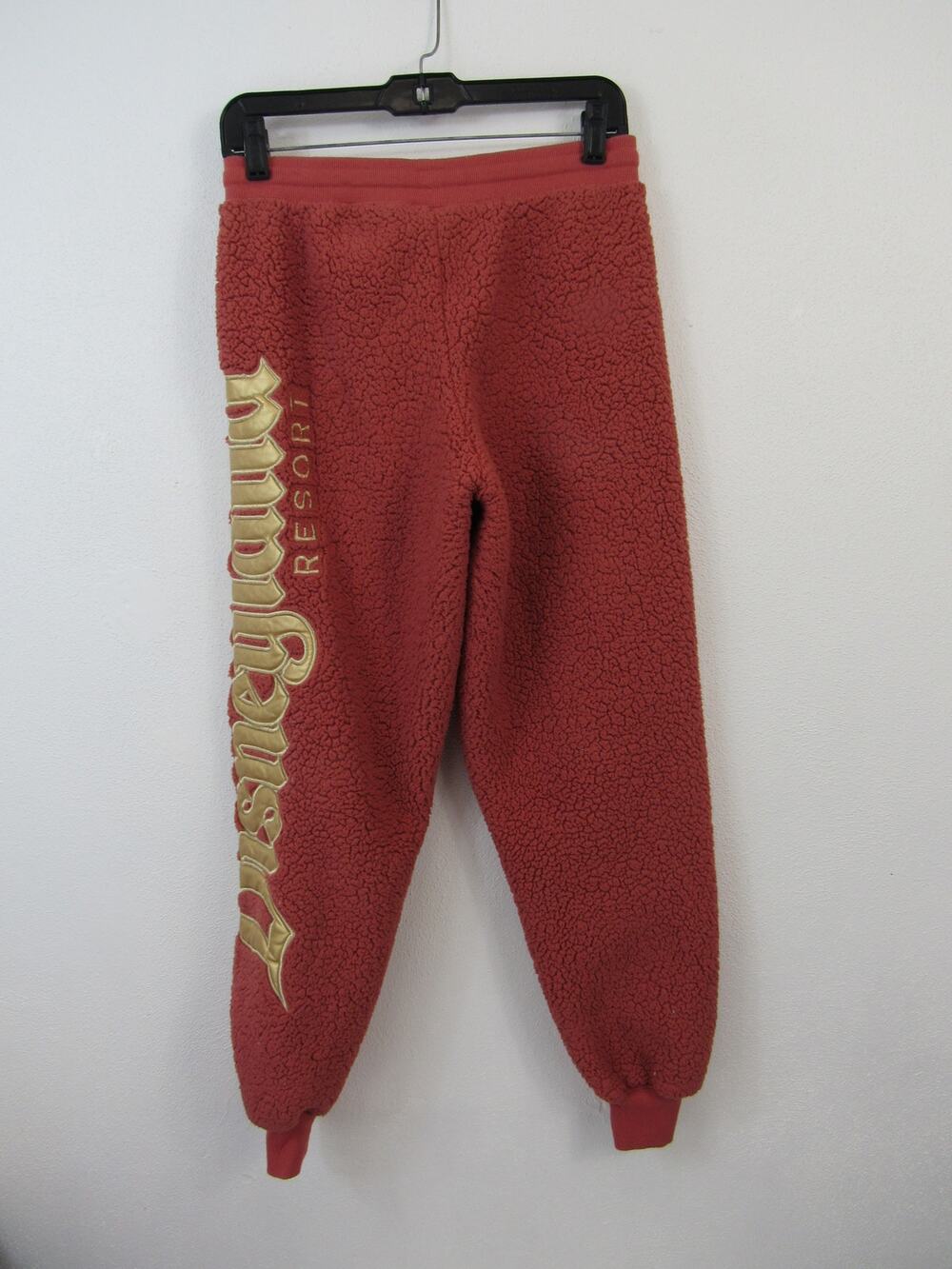Disney Spirit Jersey Joggers Sweatpants Women XS Disneyland Resort Sherpa Pink